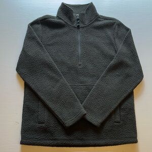 NEVER WORN mens quarter zip fleece, adult small, charcoal color